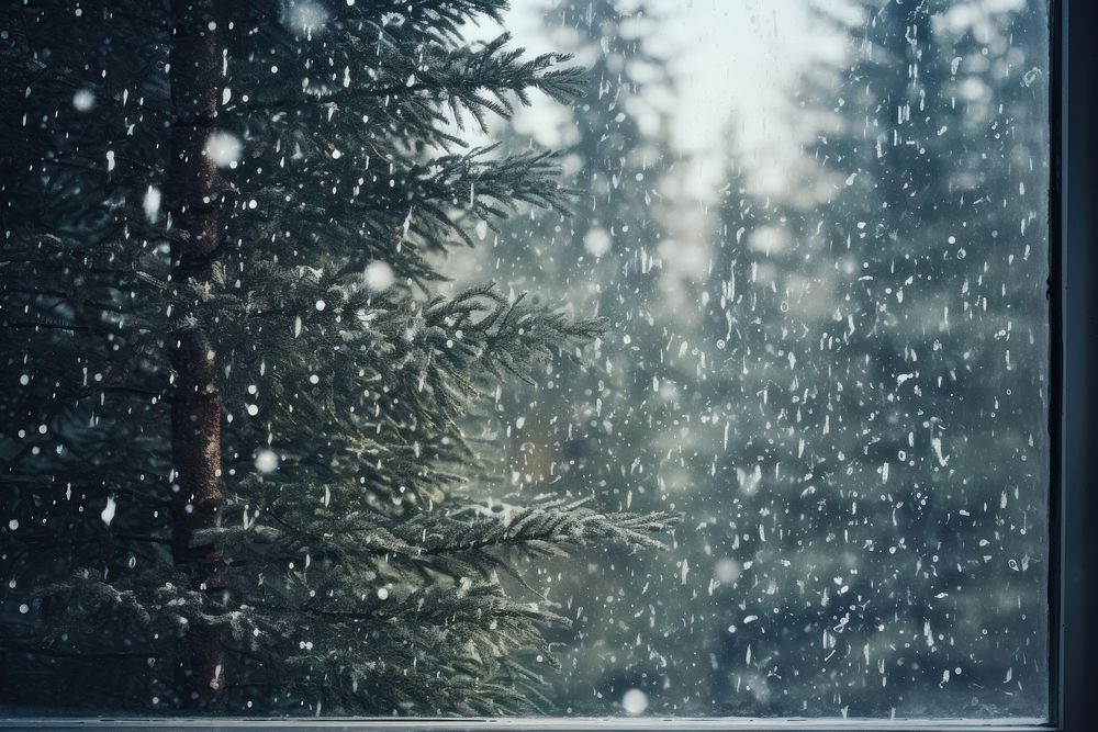 Snow tree outdoors winter. AI generated Image by rawpixel.