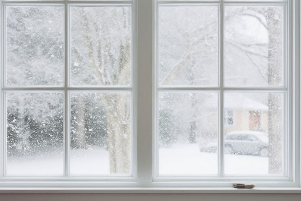 Window snow winter white. AI generated Image by rawpixel.