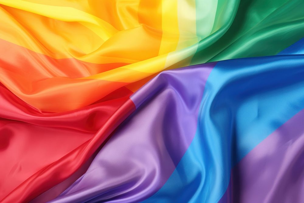 Rainbow silk flag backgrounds. AI generated Image by rawpixel.