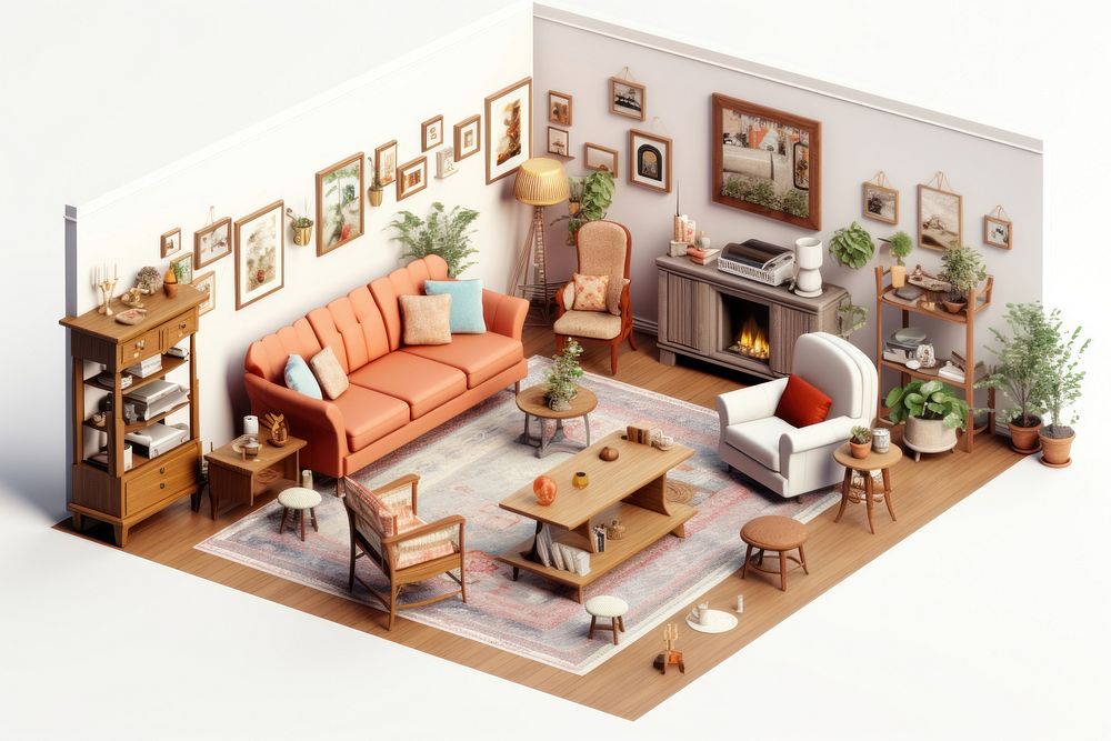 Room architecture furniture chair. AI generated Image by rawpixel.