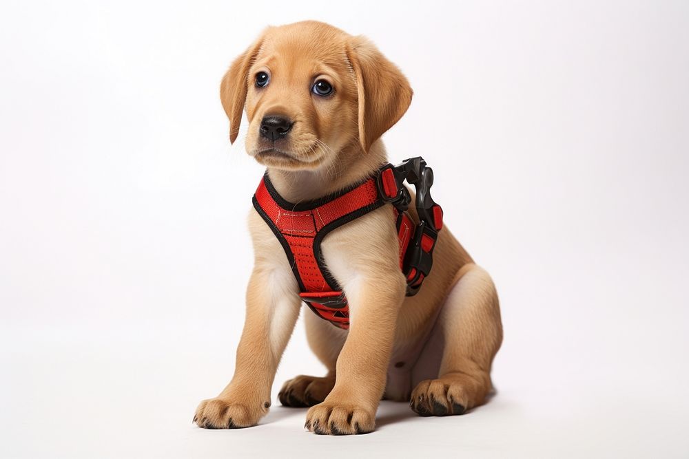 Puppy dog harness animal. AI generated Image by rawpixel.
