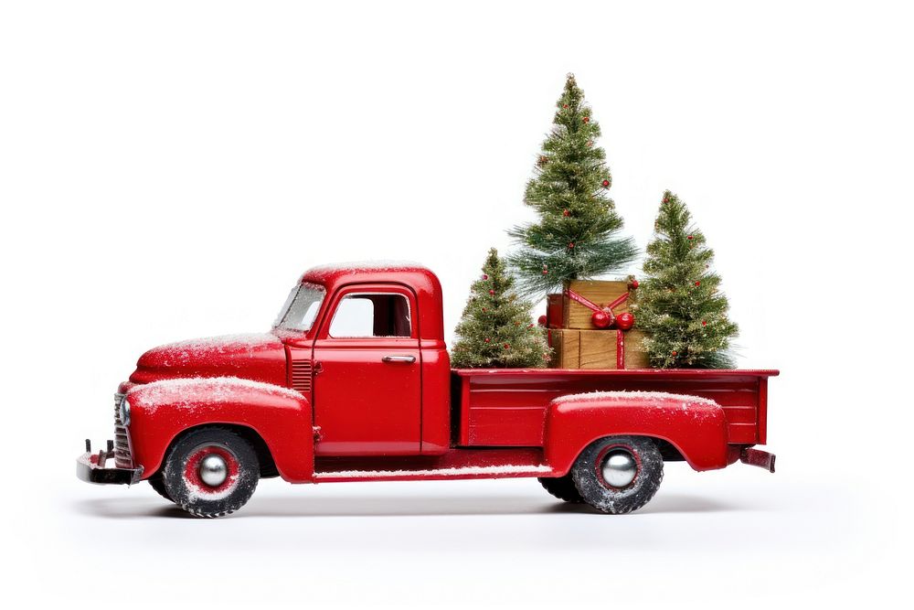 Truck tree christmas vehicle. AI generated Image by rawpixel.