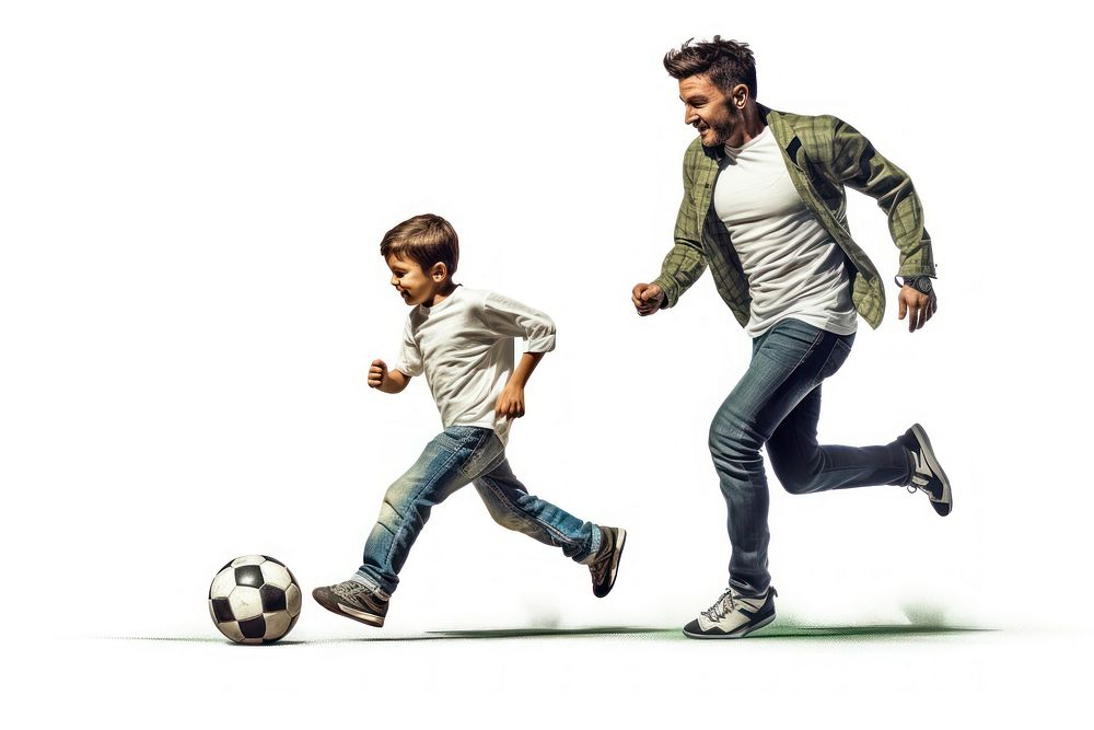 Football footwear kicking father. AI generated Image by rawpixel.
