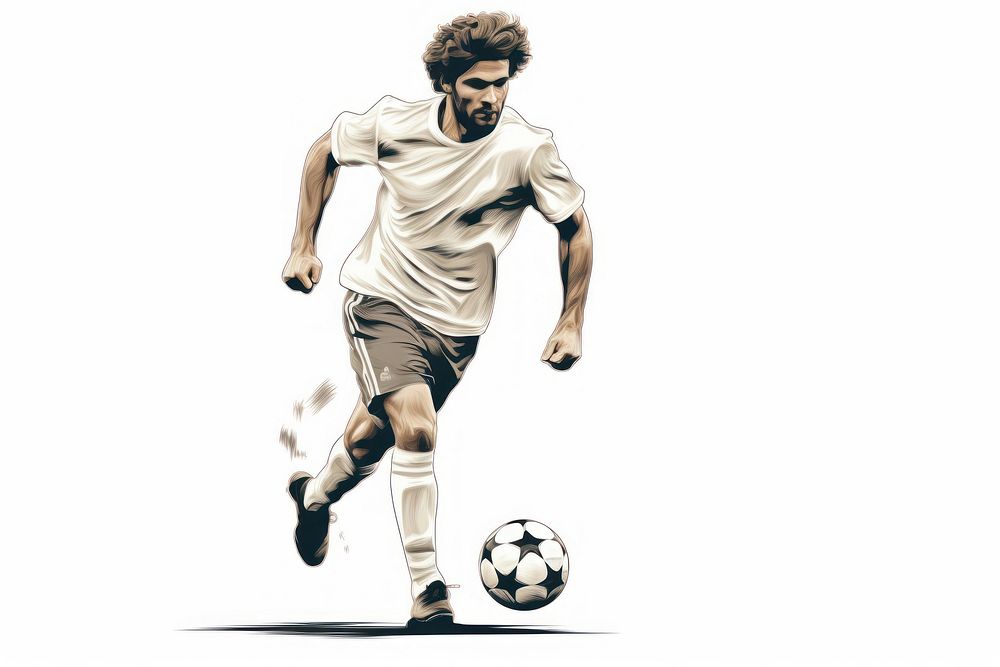 Football kicking sports player. AI generated Image by rawpixel.