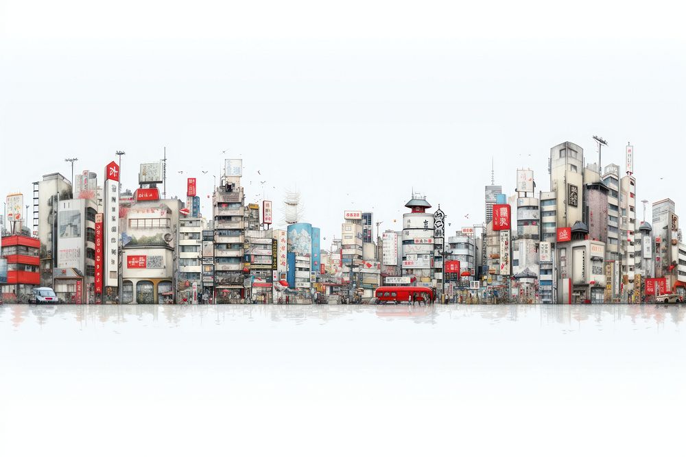 Architecture metropolis cityscape outdoors. AI generated Image by rawpixel.
