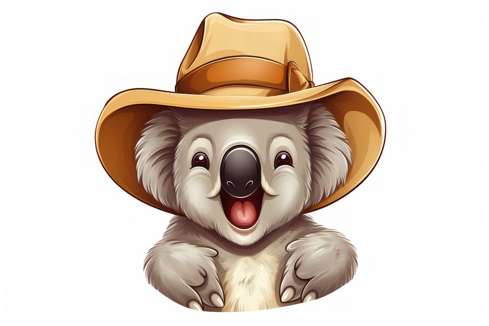 Mammal animal koala hat. AI generated Image by rawpixel.