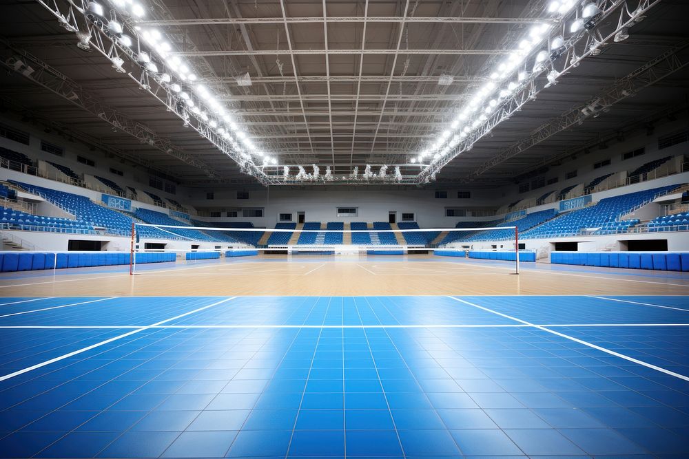 Volleyball stadium indoors sports. AI generated Image by rawpixel.