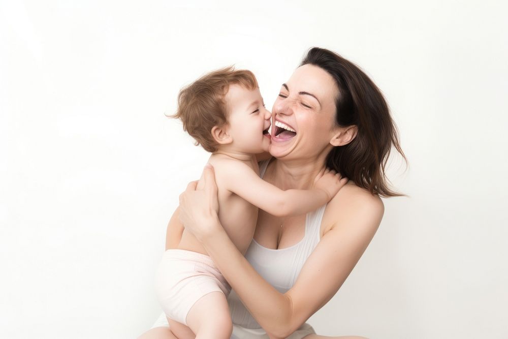 Laughing child adult happy. AI generated Image by rawpixel.