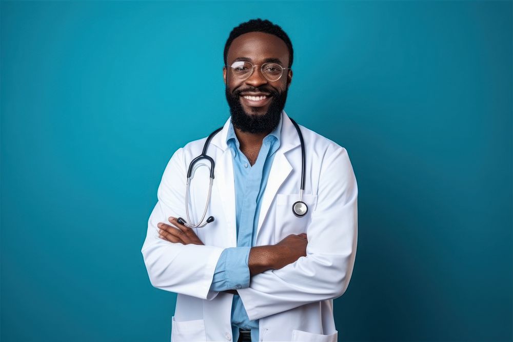 Doctor adult beard stethoscope. AI generated Image by rawpixel.