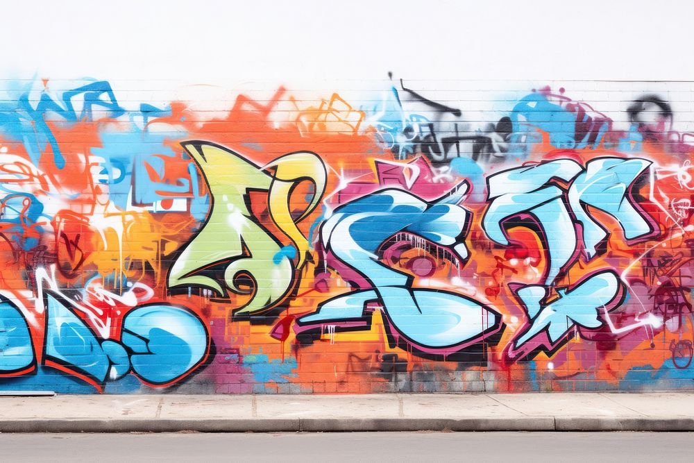 Graffiti paint wall art