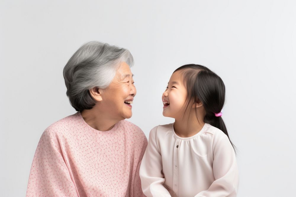 Child grandmother laughing adult. AI generated Image by rawpixel.