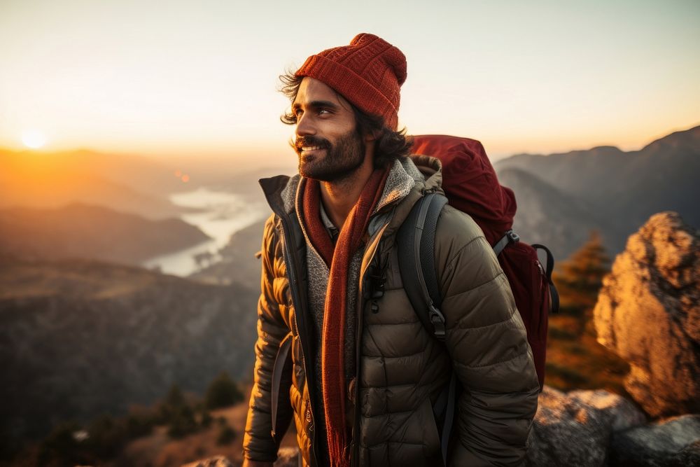 Hiking recreation adventure portrait. 