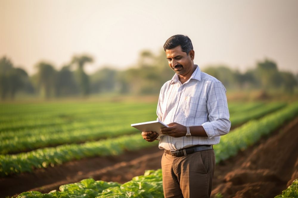 Field adult farm man. AI generated Image by rawpixel.