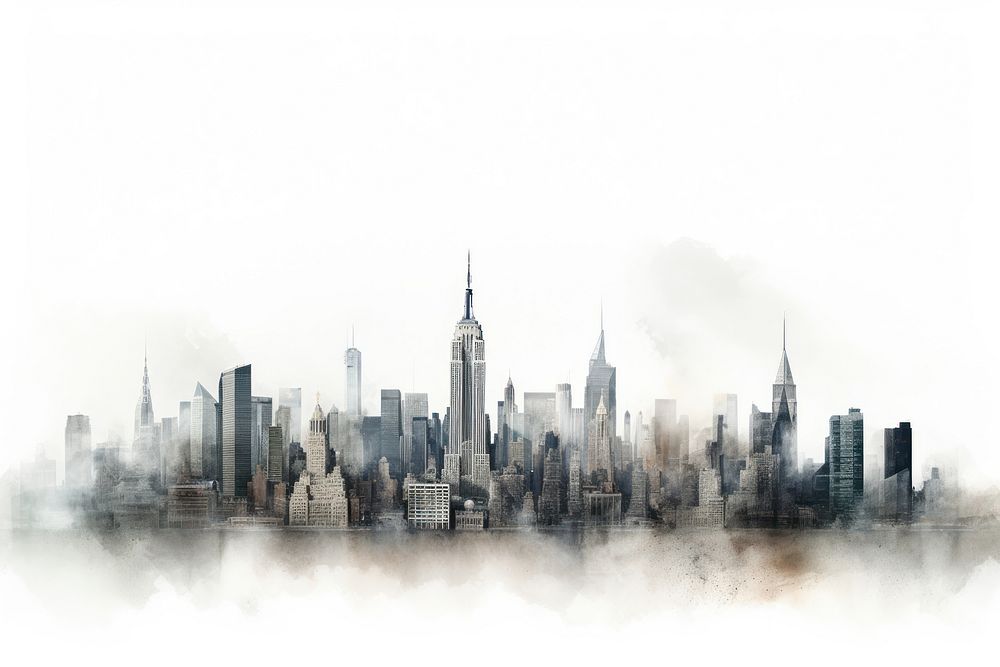 Architecture metropolis cityscape landscape. AI generated Image by rawpixel.
