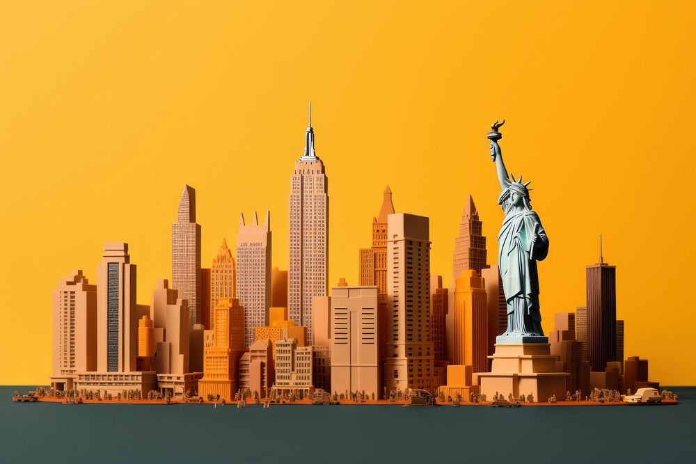 Architecture metropolis cityscape sculpture. AI generated Image by rawpixel.