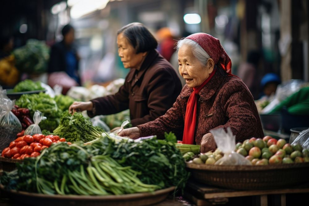 Market buying person adult. AI generated Image by rawpixel.