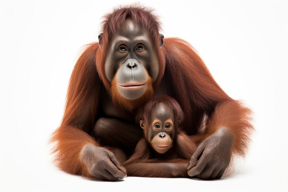 Orangutan wildlife monkey mammal. AI generated Image by rawpixel.