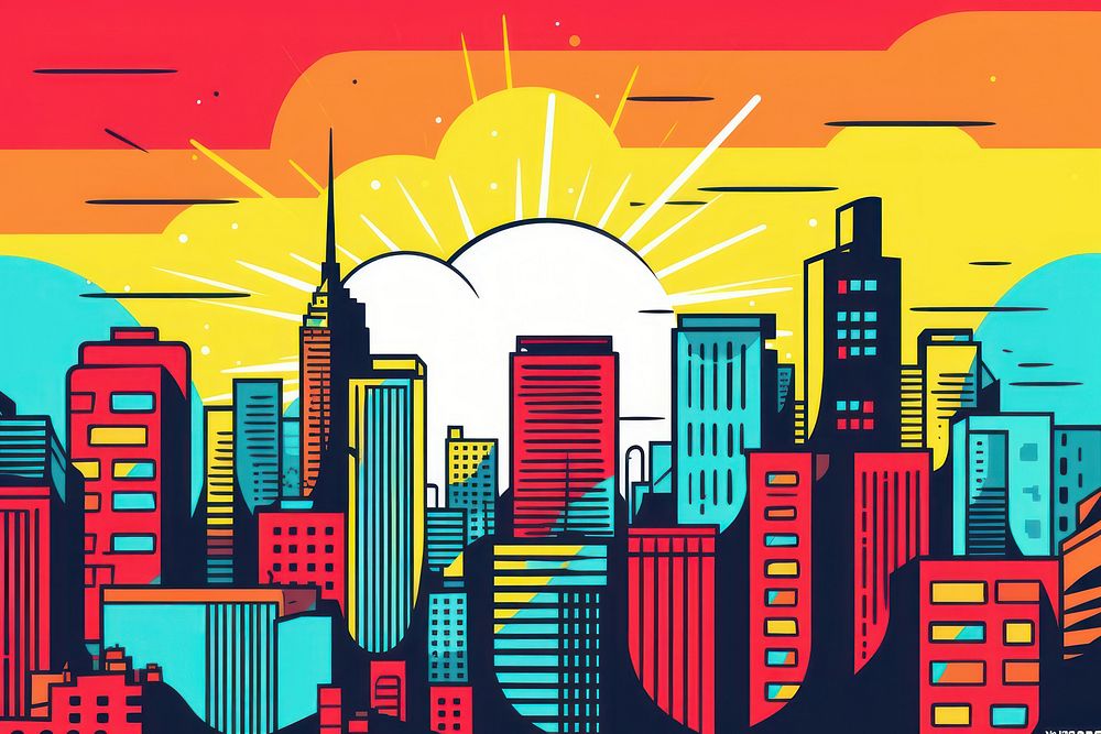 City backgrounds line art. AI generated Image by rawpixel.