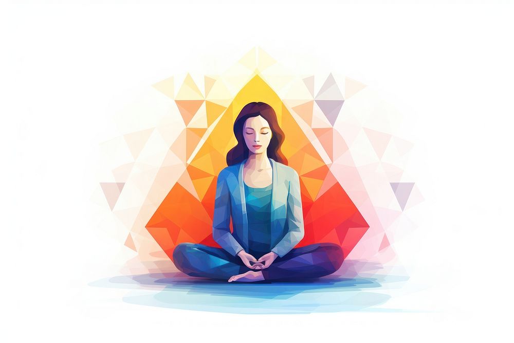 Meditating adult women yoga. AI generated Image by rawpixel.