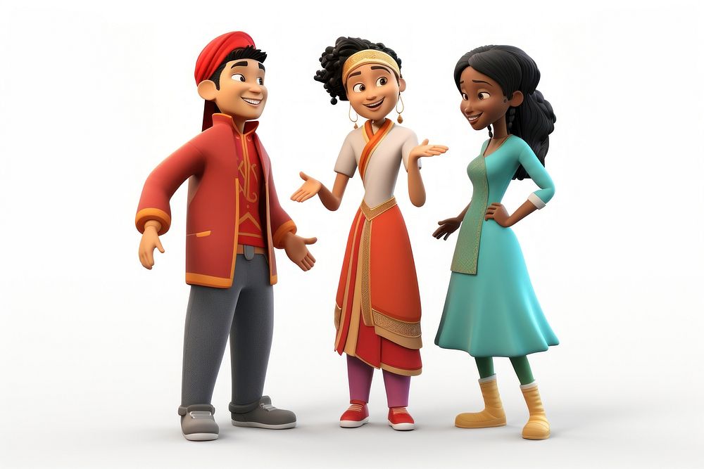 Figurine togetherness friendship happiness. AI generated Image by rawpixel.