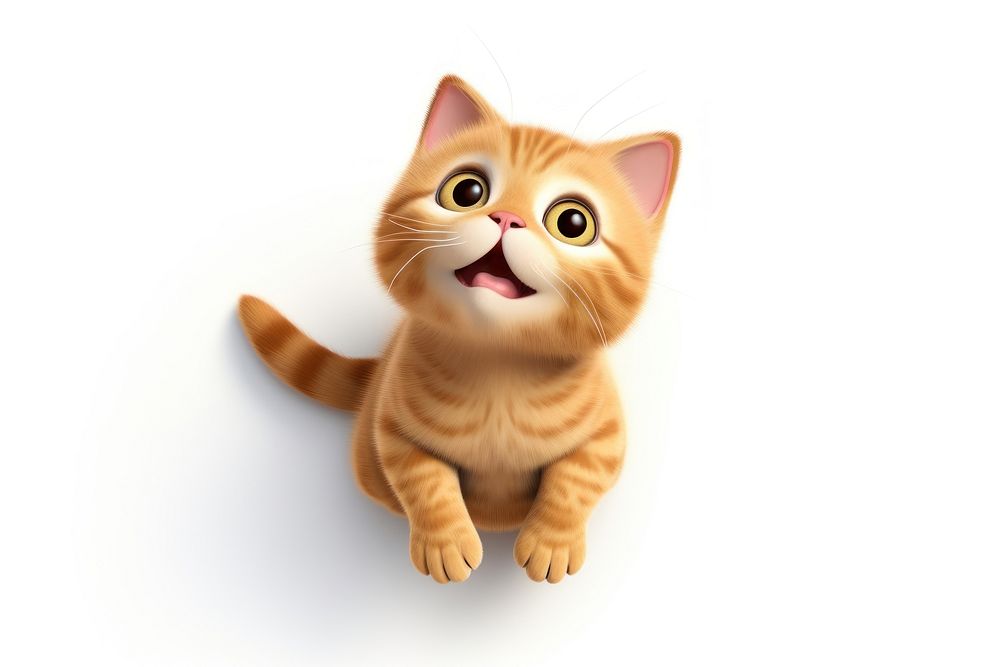 Cartoon animal mammal kitten. AI generated Image by rawpixel.