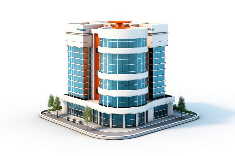 Building architecture city white background. AI generated Image by rawpixel.