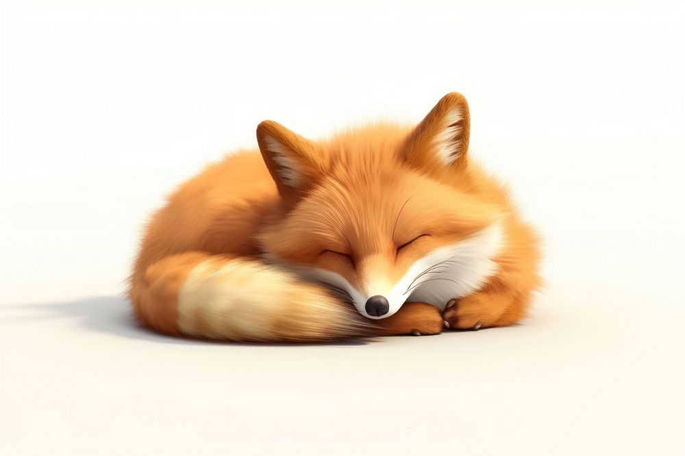 Fox wildlife sleeping mammal. 