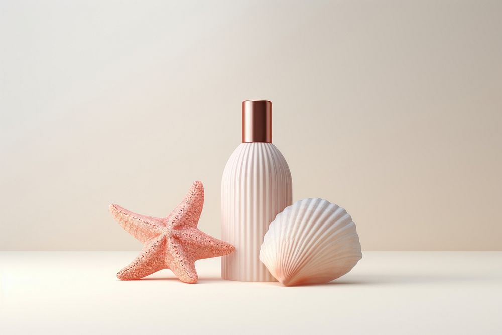 Bottle perfume shell sea. AI generated Image by rawpixel.