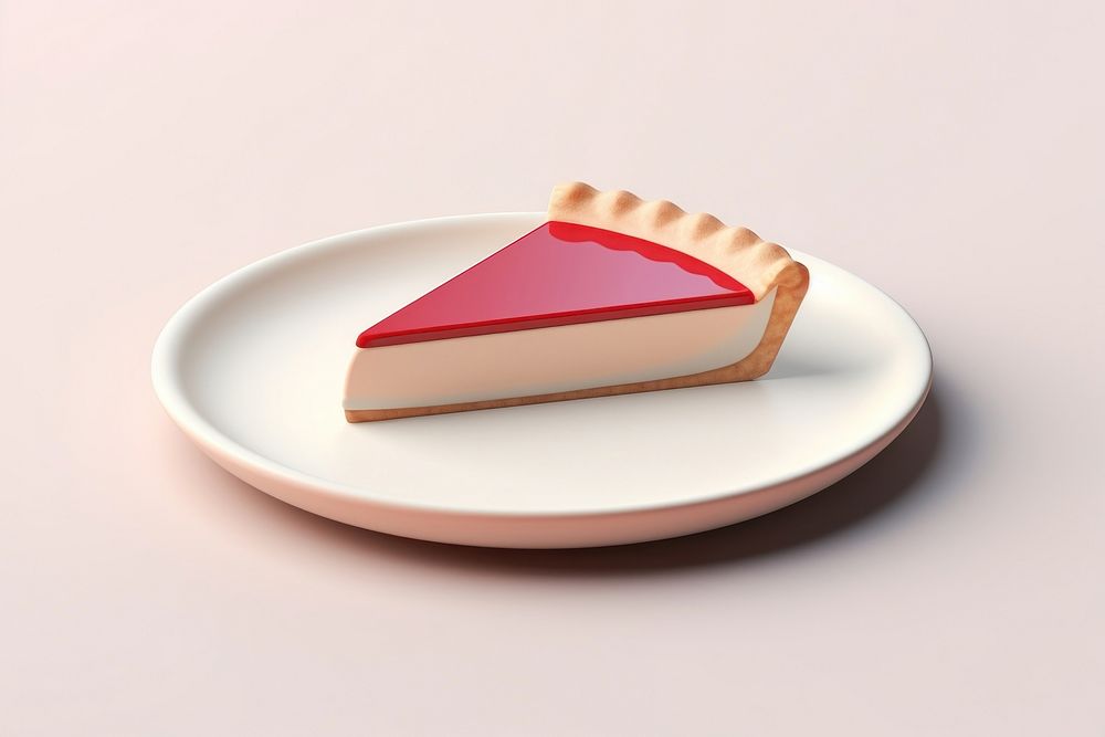 Plate cheesecake dessert slice. AI generated Image by rawpixel.