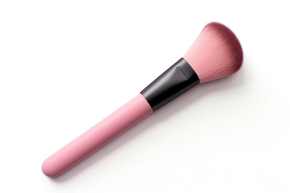 Makeup brush cosmetics tool white background. AI generated Image by rawpixel.