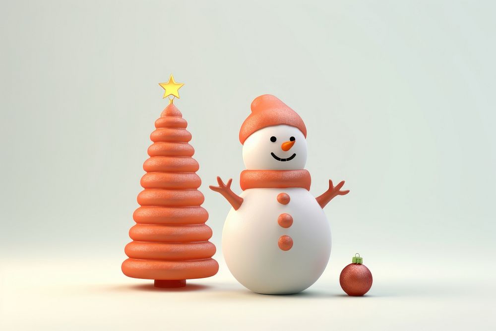 Snowman christmas winter white. AI generated Image by rawpixel.