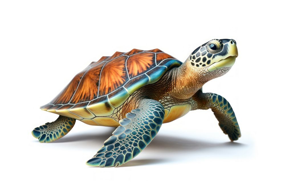 Reptile animal turtle sea. AI generated Image by rawpixel.