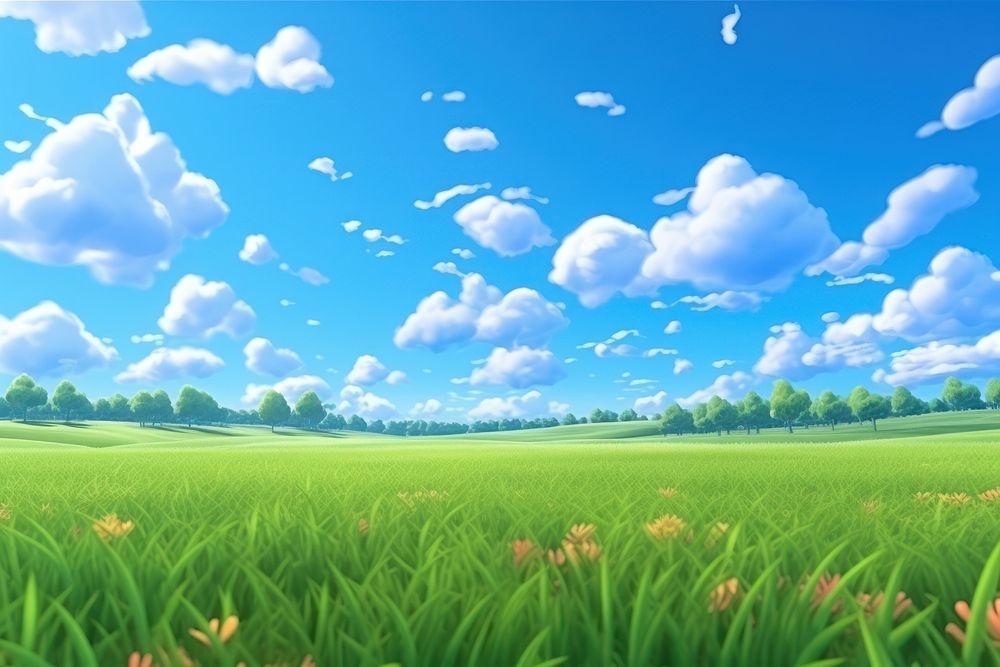 Field sky  landscape. 