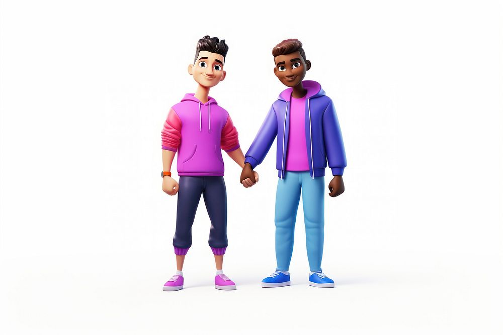 Cartoon purple pink blue. AI generated Image by rawpixel.