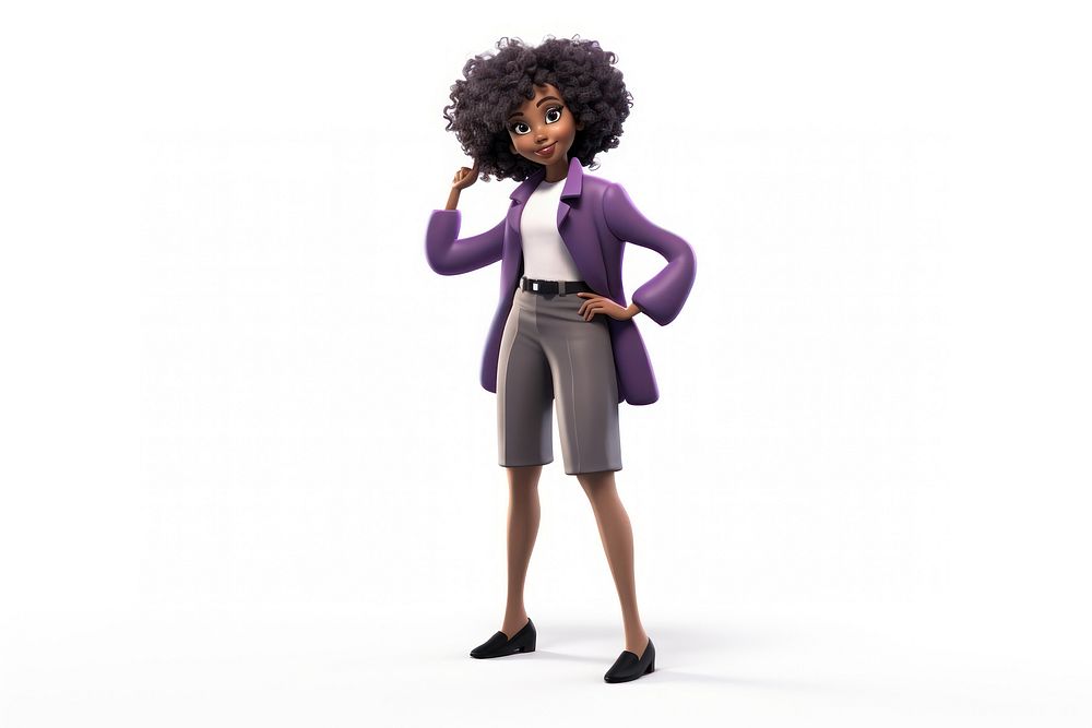 Cartoon purple adult woman. AI generated Image by rawpixel.