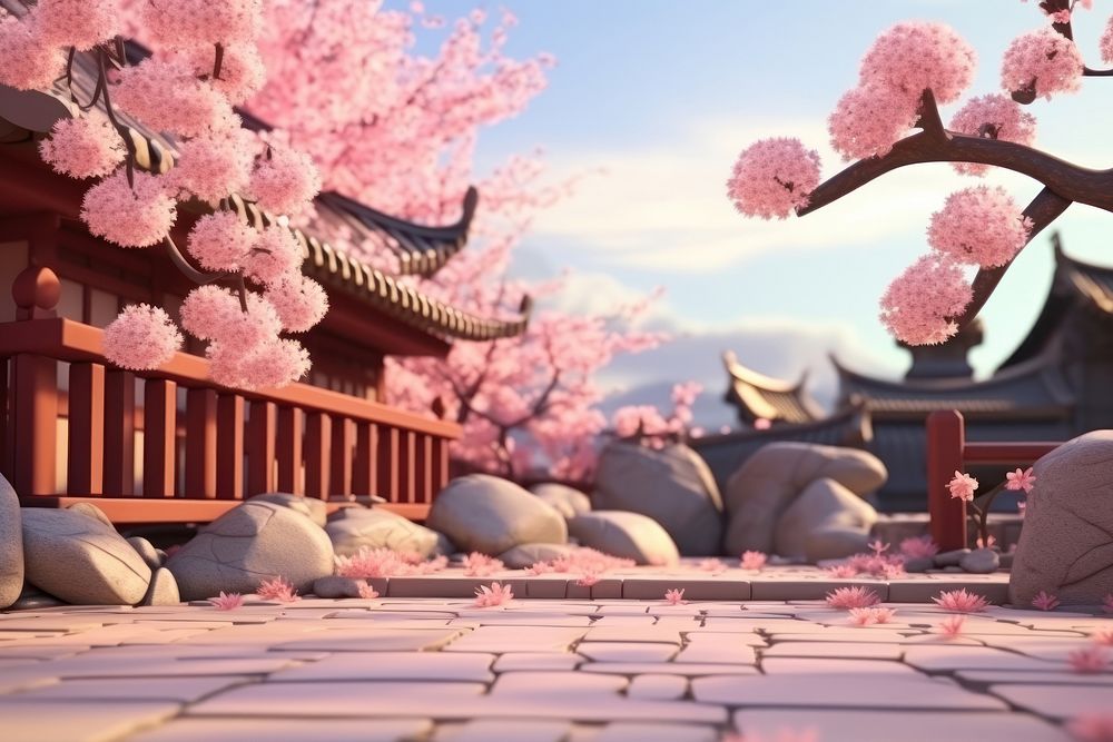 Sakura outdoors blossom flower. AI generated Image by rawpixel.