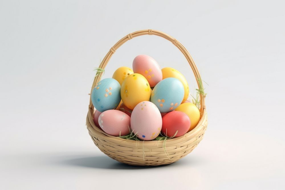 Egg basket easter food. AI generated Image by rawpixel.