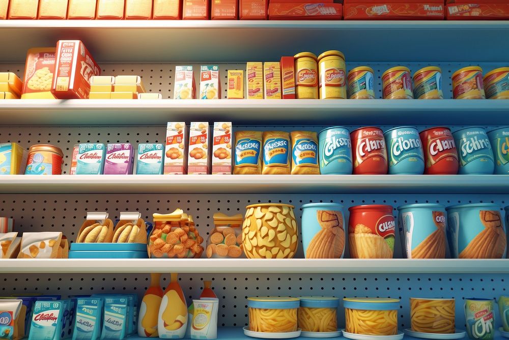Shelf market supermarket pantry. AI generated Image by rawpixel.