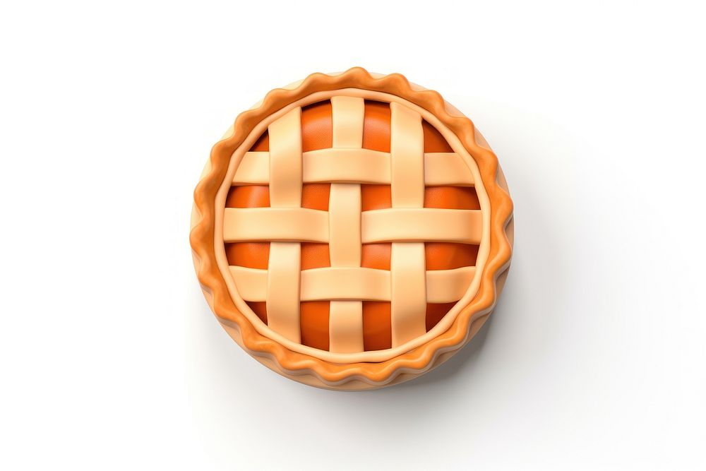 Pie dessert food white background. AI generated Image by rawpixel.