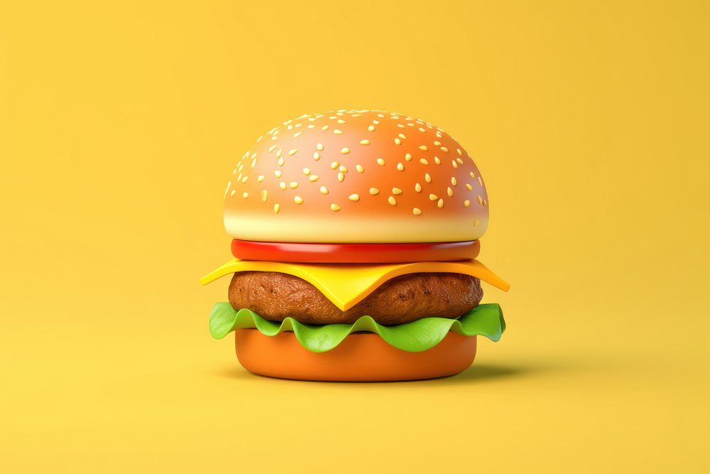 Burger food hamburger vegetable. AI generated Image by rawpixel.