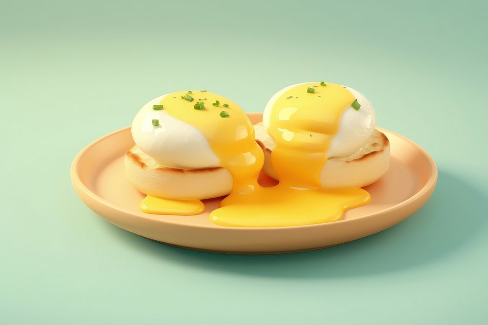 Egg plate food breakfast. AI generated Image by rawpixel.