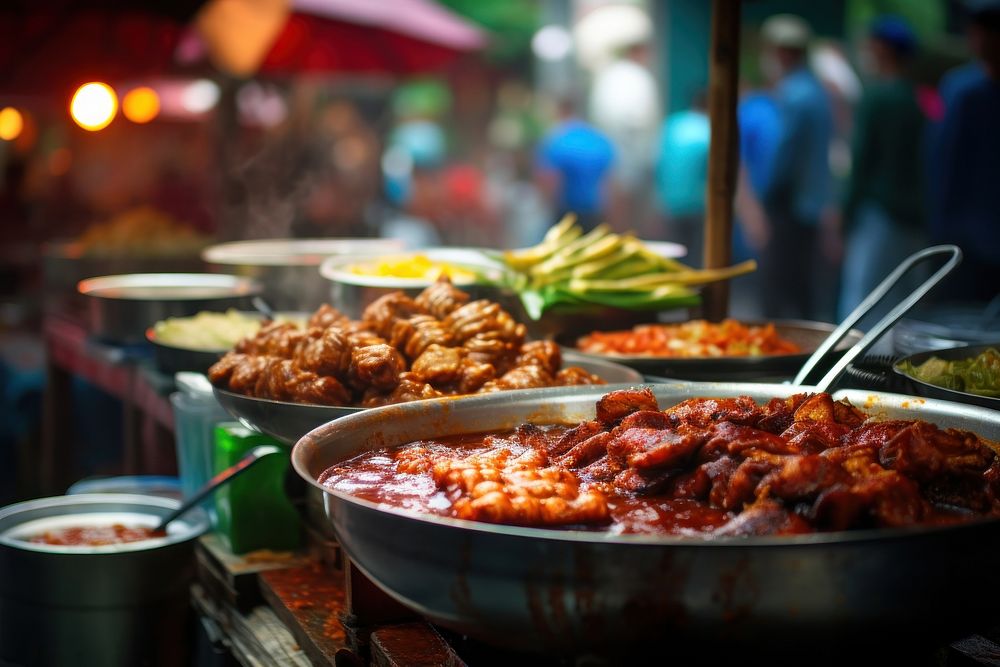 Food restaurant buffet street. AI generated Image by rawpixel.