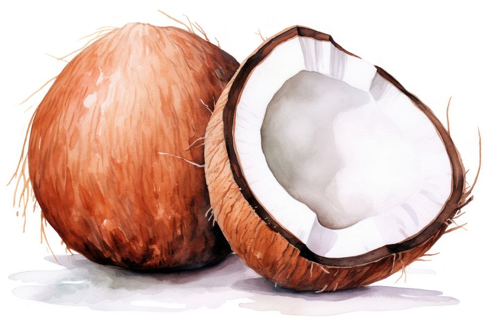 Coconut food freshness chestnut. AI generated Image by rawpixel.