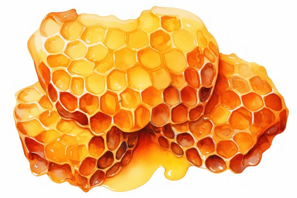 Honeycomb white background apiculture freshness. AI generated Image by rawpixel.