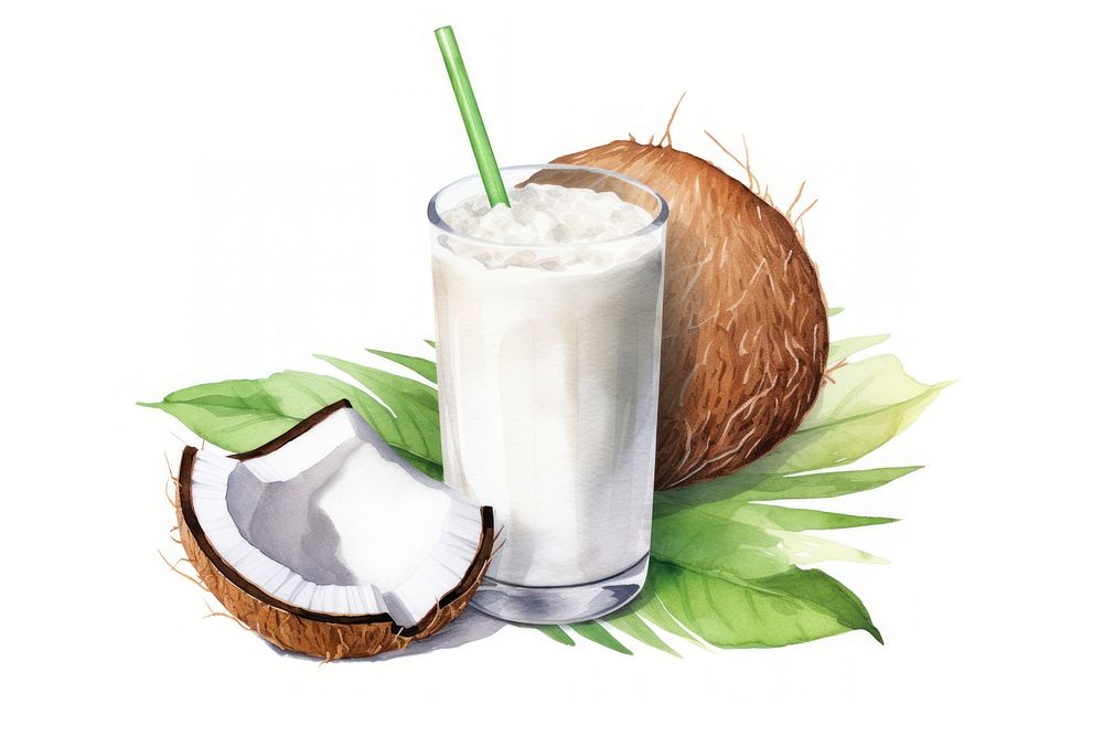 Coconut smoothie fruit plant. AI generated Image by rawpixel.