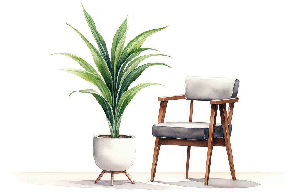 Chair furniture table plant. AI generated Image by rawpixel.