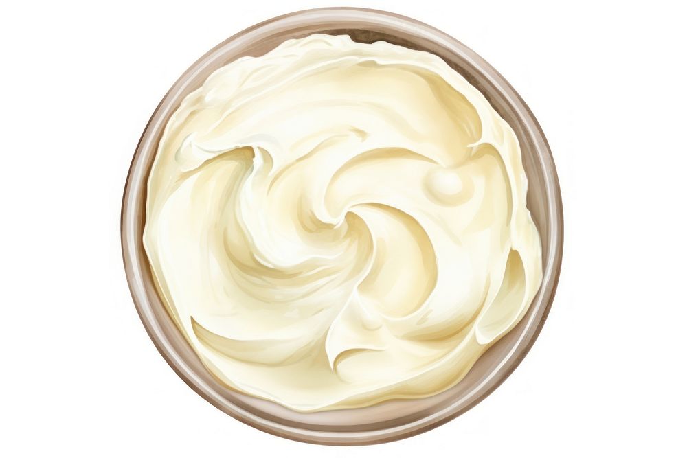Cream dessert food white background. AI generated Image by rawpixel.
