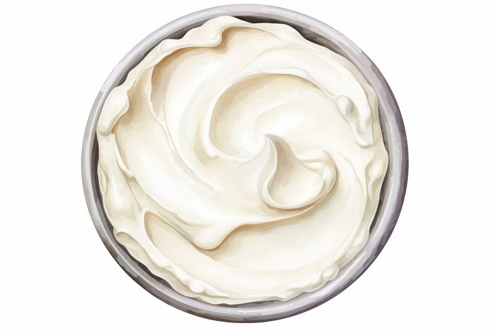 Cream dessert food white background. AI generated Image by rawpixel.