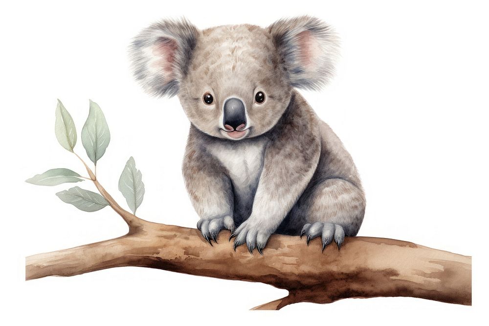 Koala wildlife mammal animal. AI generated Image by rawpixel.