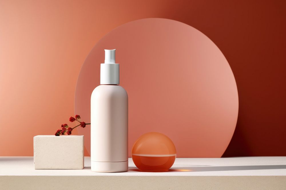 Cosmetics bottle grapefruit container. AI generated Image by rawpixel.